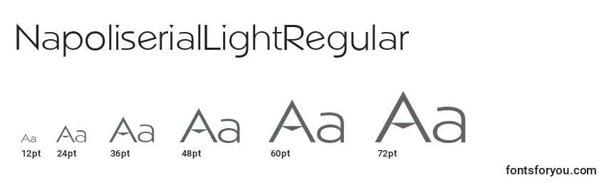 Размеры шрифта NapoliserialLightRegular