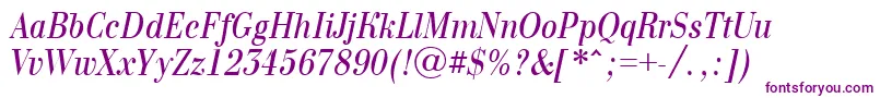 ABodoninovanrItalic Font – Purple Fonts on White Background