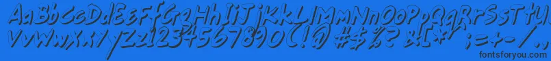 GortsFairHandShadow Font – Black Fonts on Blue Background