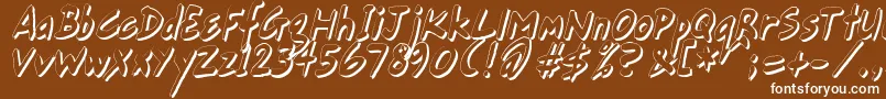 GortsFairHandShadow Font – White Fonts on Brown Background