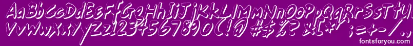 GortsFairHandShadow Font – White Fonts on Purple Background