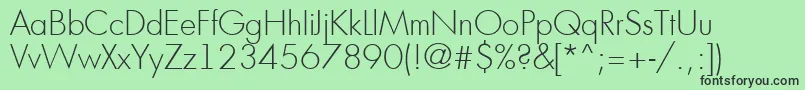 AFuturicaltThin Font – Black Fonts on Green Background