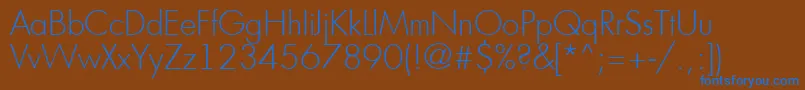 AFuturicaltThin-fontti – siniset fontit ruskealla taustalla