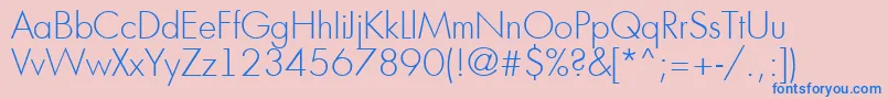 AFuturicaltThin Font – Blue Fonts on Pink Background