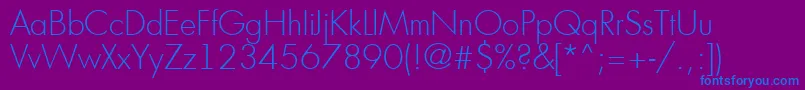 Шрифт AFuturicaltThin – синие шрифты на фиолетовом фоне