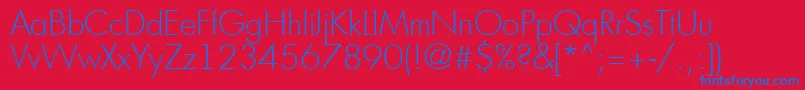 AFuturicaltThin Font – Blue Fonts on Red Background