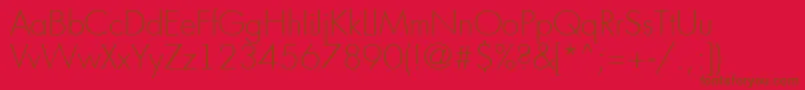 AFuturicaltThin Font – Brown Fonts on Red Background
