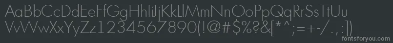 AFuturicaltThin Font – Gray Fonts on Black Background