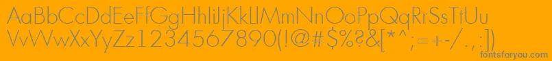 AFuturicaltThin Font – Gray Fonts on Orange Background