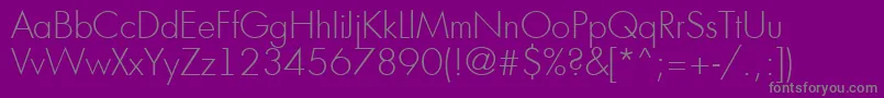 AFuturicaltThin Font – Gray Fonts on Purple Background