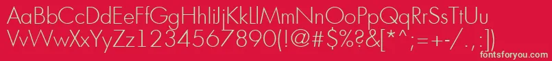 AFuturicaltThin Font – Green Fonts on Red Background