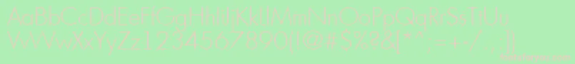 フォントAFuturicaltThin – 緑の背景にピンクのフォント