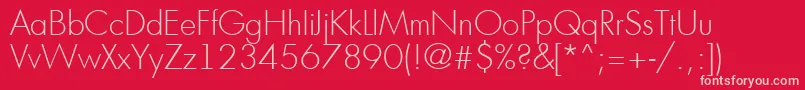 AFuturicaltThin-fontti – vaaleanpunaiset fontit punaisella taustalla