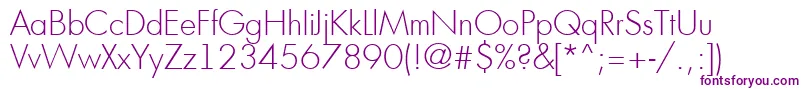 AFuturicaltThin Font – Purple Fonts on White Background