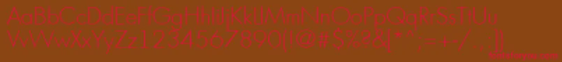 AFuturicaltThin-fontti – punaiset fontit ruskealla taustalla