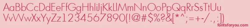 AFuturicaltThin Font – Red Fonts on Pink Background