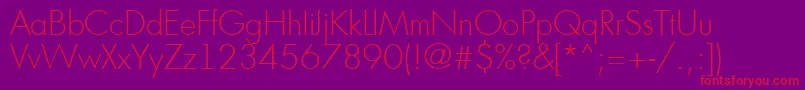 Шрифт AFuturicaltThin – красные шрифты на фиолетовом фоне