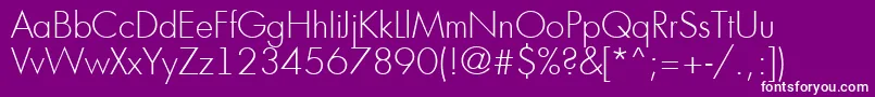 AFuturicaltThin Font – White Fonts on Purple Background
