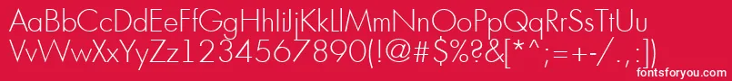 AFuturicaltThin Font – White Fonts on Red Background