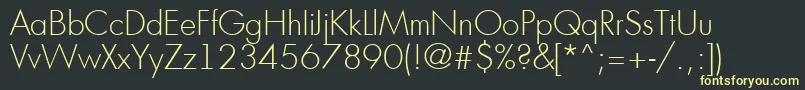 AFuturicaltThin Font – Yellow Fonts on Black Background
