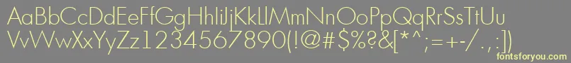 AFuturicaltThin Font – Yellow Fonts on Gray Background