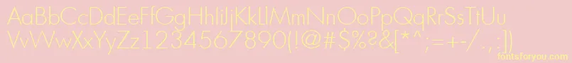AFuturicaltThin-Schriftart – Gelbe Schriften auf rosa Hintergrund