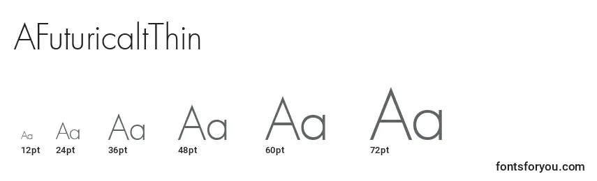 AFuturicaltThin Font Sizes