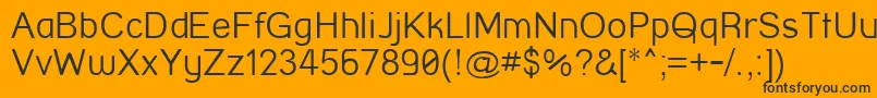 Шрифт StreetCornerThin – чёрные шрифты на оранжевом фоне
