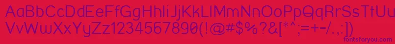 StreetCornerThin Font – Purple Fonts on Red Background
