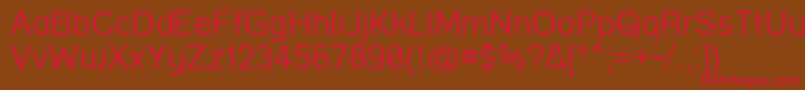 StreetCornerThin Font – Red Fonts on Brown Background