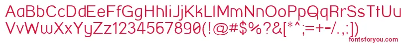 StreetCornerThin Font – Red Fonts on White Background