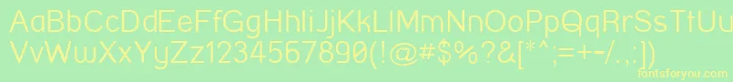 StreetCornerThin Font – Yellow Fonts on Green Background