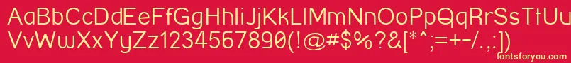 StreetCornerThin Font – Yellow Fonts on Red Background