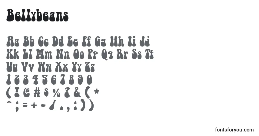 Bellybeansフォント–アルファベット、数字、特殊文字