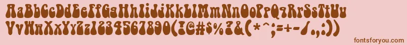 Bellybeans Font – Brown Fonts on Pink Background