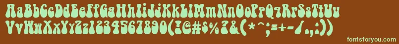 Bellybeans Font – Green Fonts on Brown Background