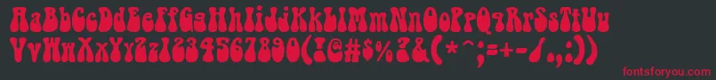 Bellybeans Font – Red Fonts on Black Background