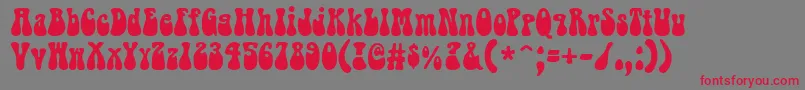 Bellybeans Font – Red Fonts on Gray Background