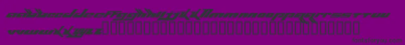 Bjork Font – Black Fonts on Purple Background