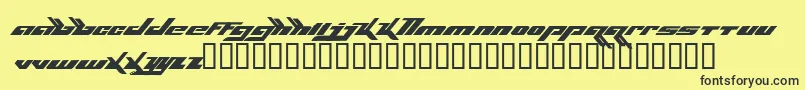 Bjork Font – Black Fonts on Yellow Background