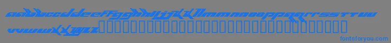 Bjork Font – Blue Fonts on Gray Background