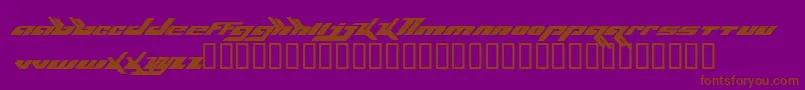 Bjork Font – Brown Fonts on Purple Background
