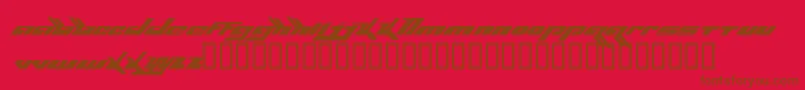 Bjork Font – Brown Fonts on Red Background