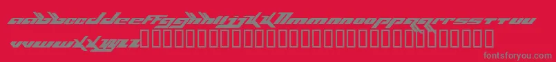 Bjork Font – Gray Fonts on Red Background