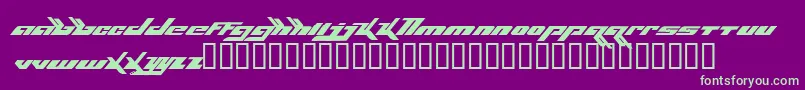 Bjork-Schriftart – Grüne Schriften auf violettem Hintergrund