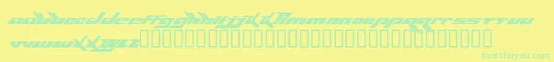 Weitere Informationen zur Bjork-Schriftart Bjork-Schriftart – Grüne Schriften auf gelbem Hintergrund