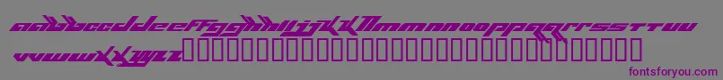 Bjork-Schriftart – Violette Schriften auf grauem Hintergrund