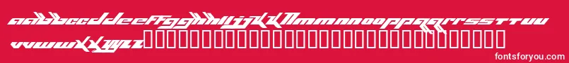 Bjork Font – White Fonts on Red Background