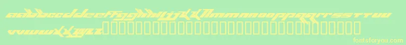 Bjork Font – Yellow Fonts on Green Background