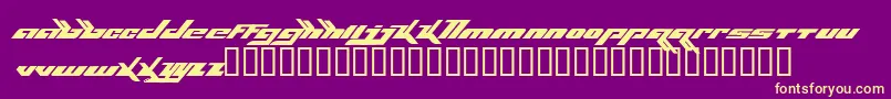 Bjork Font – Yellow Fonts on Purple Background